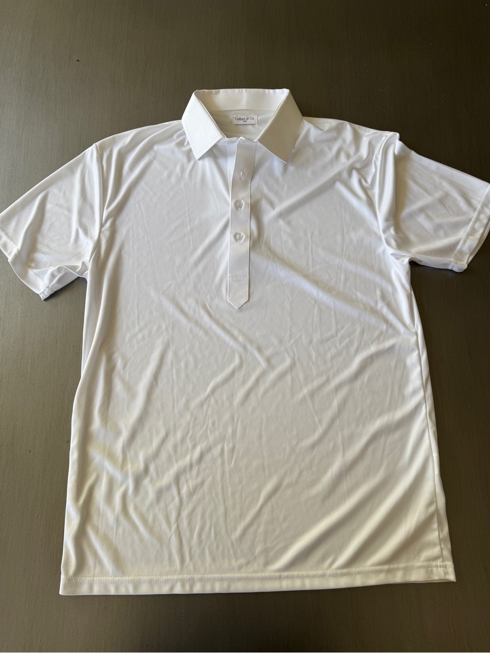 Collars & Co. White Polo Short Sleeve - Size L